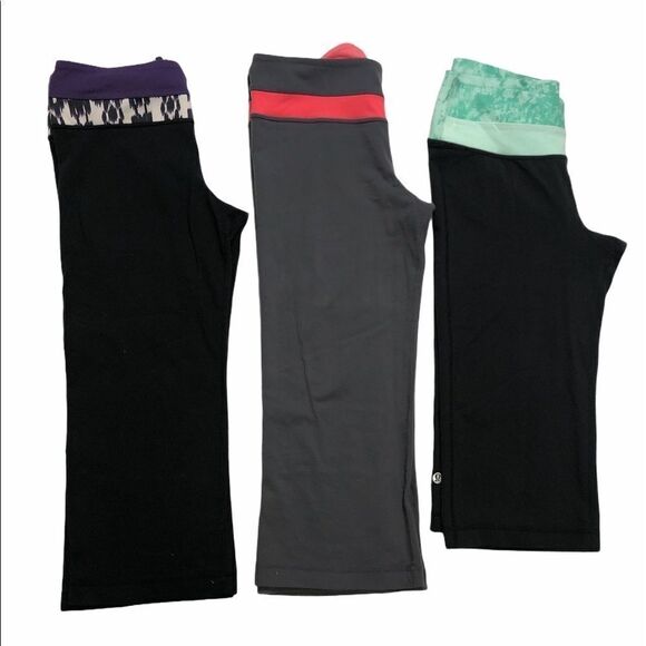🚨 Lululemon Crop Pants Set of 3 - Picture 1 of 8